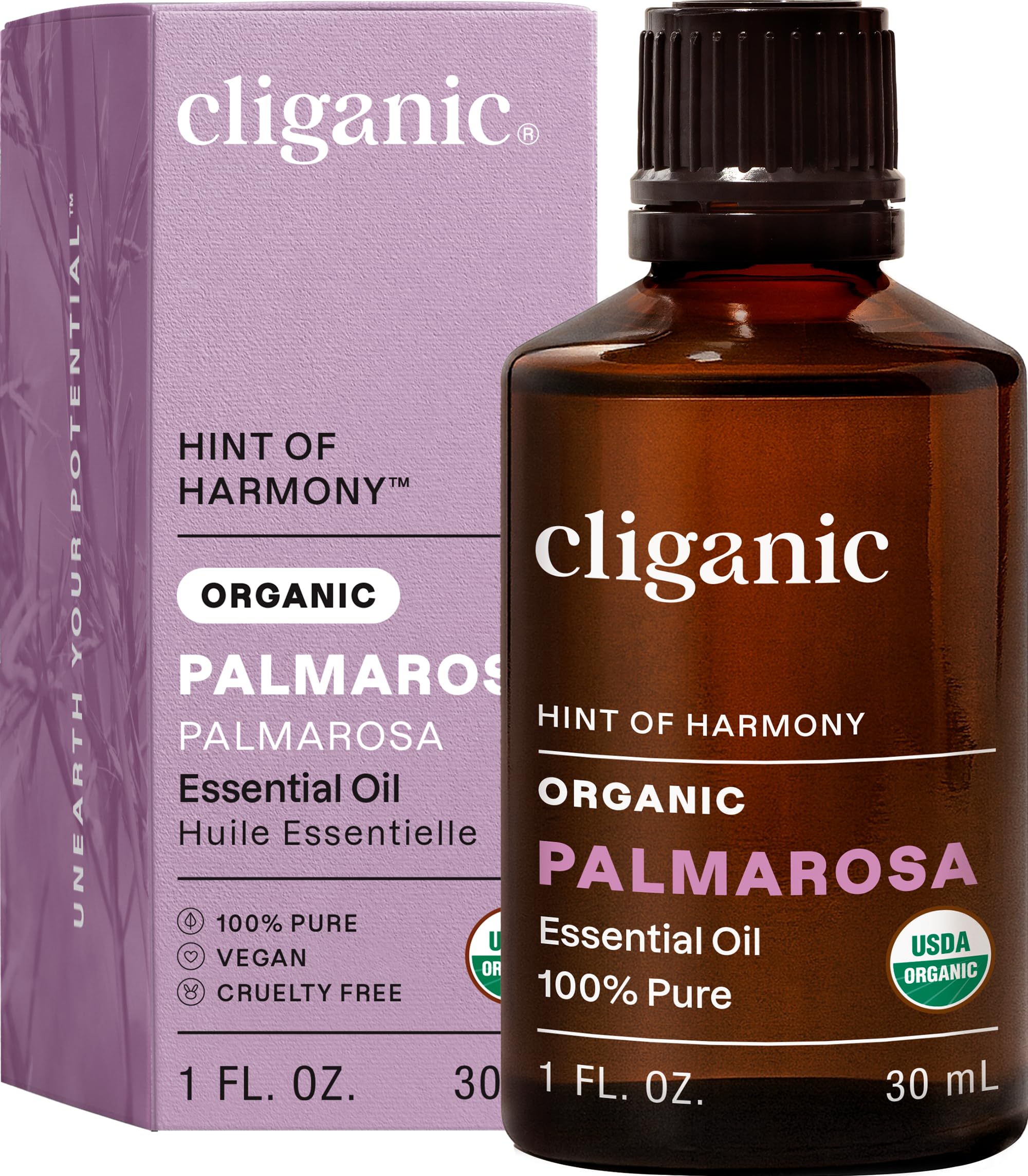 Amazon.com : Cliganic USDA Organic Palmarosa Essential Oil, 1oz
